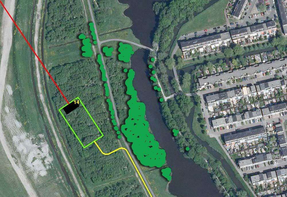 Bijlage 7 Landschapsplan Ter plaatse van het opstijgpunt en in delen boven het kabeltrace zullen beplantingen moeten verdwijnen, in overleg met de gemeente zullen voorstellen voor