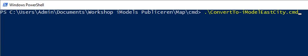 Open in dezelfde folder een CMD or PowerShell scherm. 3. Voer.