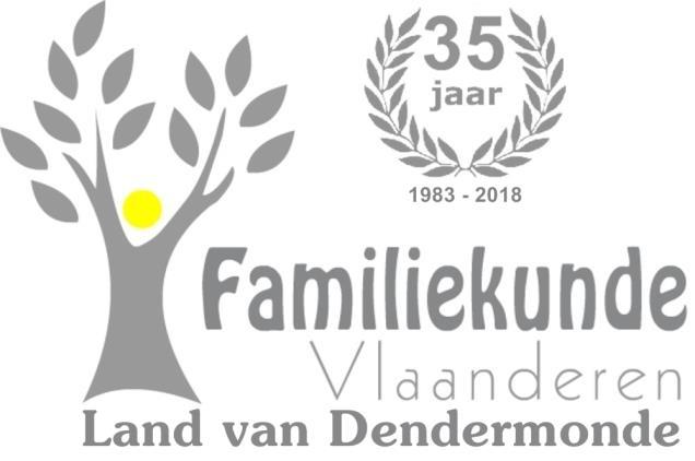 2018: Familiekunde Dendermonde wordt 35 jaar! 2018 is voor Familiekunde Dendermonde een belangrijk jaar, een feestjaar: we vieren immers ons 35 jarig bestaan.