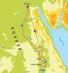 Rei s s chem a Dag 1 Amsterdam - Caïro Dag 2 Caïro Dag 3 Caïro, excursie Sakara, Memphis en Gizeh - nachttrein naar Aswan Dag 4 aankomst Aswan, bezoek Philae-eiland en