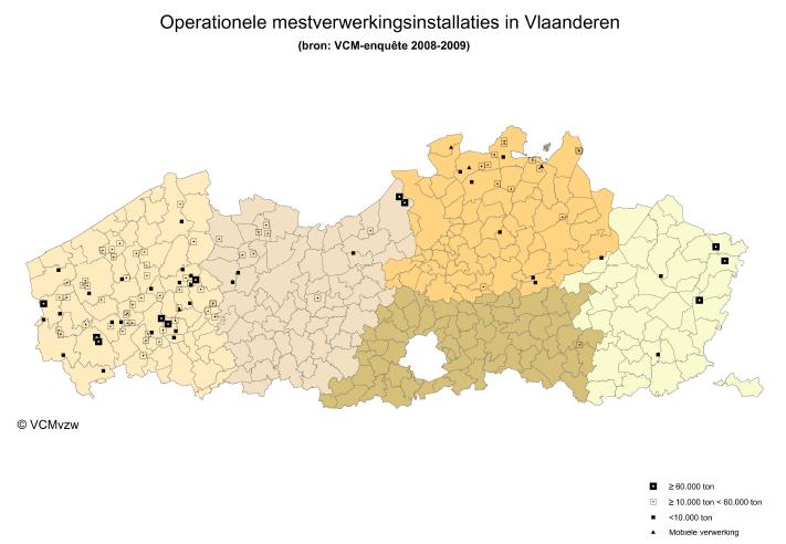 24 Verwerkingscapaciteit Opgevolgd door het Vlaams Coördinatiecentrum Mestverwerking (VCM) 246 vergunde installaties + 6 aanvragen (oktober 2009) 112 operationele installaties (oktober 2009) Afname