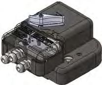 mechanisch mechanisme serie 25 groep lijnschakelaar uitgesloten + magneet bij onderbreking met voeding 24 V DC + afscherming en schroeven (zonder positiemicroschakelaar voor klepblad) (1) Handbediend