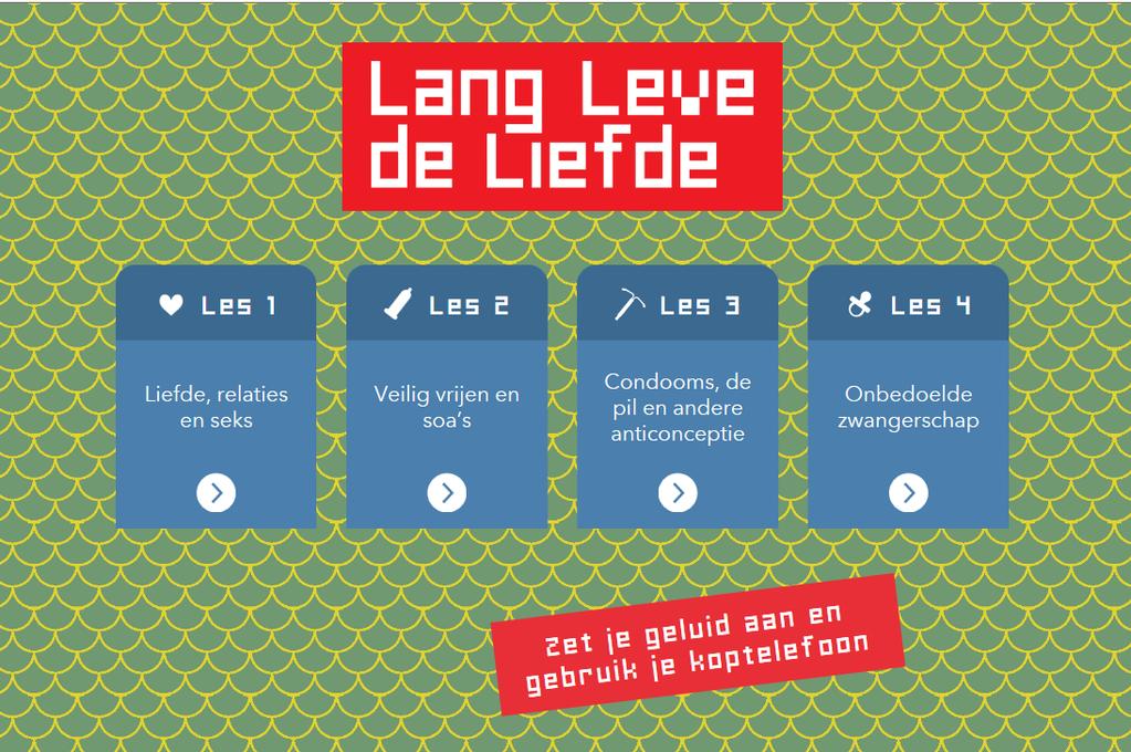 Algemeen Lang Leve de Liefde (LLL) Mbo-digilessen is een lespakket dat vier digitale lessen over liefde, relaties, veilig vrijen en onbedoelde zwangerschap bevat.