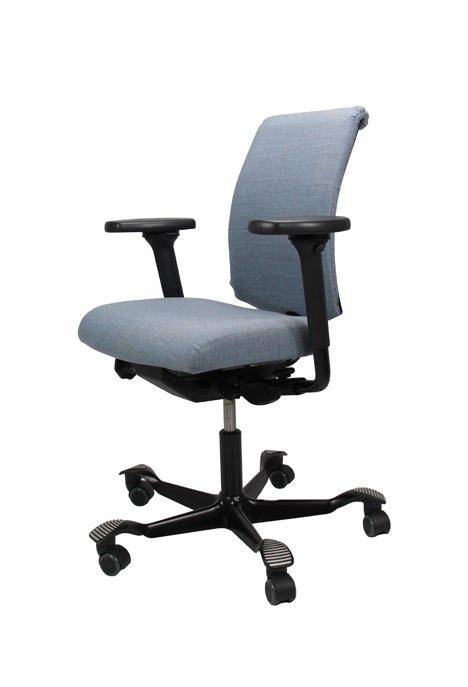 HAG H05 - bureaustoel hag h05 model 5300 - medium rugleuning gedeeltelijk - bekleed t-vormige verstelbare armleggers - 4 in 1 verstelling: zitdiepte, rugleuninghoogte -