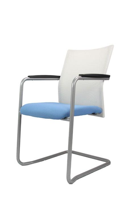 HAWORTH 5568 - bezoekersstoel comforto 5568 - met armleggers - zitting gestoffeerd, rug netbespanning