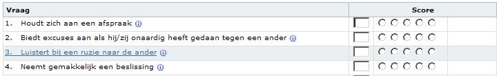 Toelichtingen per vraag nu in SCOL In deze release is een grote aanpassing doorgevoerd op het Scoreformulier. Iedere vraag in het Scoreformulier is klikbaar gemaakt.