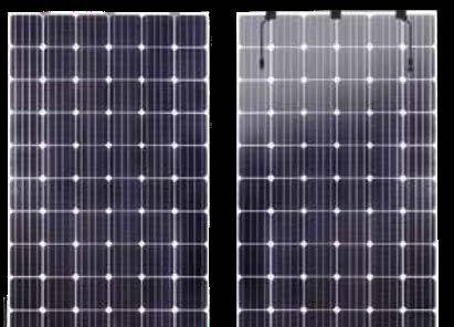 Kioto Solar 300 Wp bifacial Het Kioto Solar bifacial zonnepaneel heeft zowel aan de bovenkant als onderkant zonnecellen.