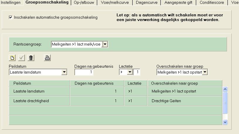 Print groepen Stap 7: Print de ingestelde groepen.