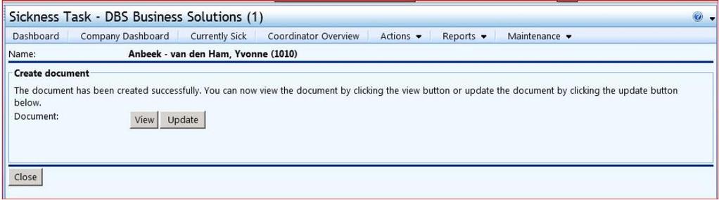 2.5.5 Document genereren vanuit ToDo-taak De knoppen om een document te openen om te