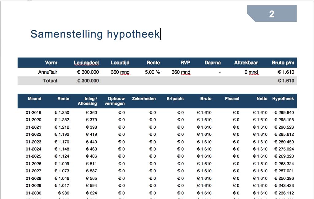 Afb 8. Kies product Stap 7: Plak maandlasten overzicht in Financieringsopzet en netto maandlasten in adviesrapport Download het document financieringsopzet zoals je gewend bent.