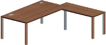 UREAUS 4 POTEN BBureaus H 74,8 cm, melamine bladen, dikte 38 mm, 3 decors:, en.