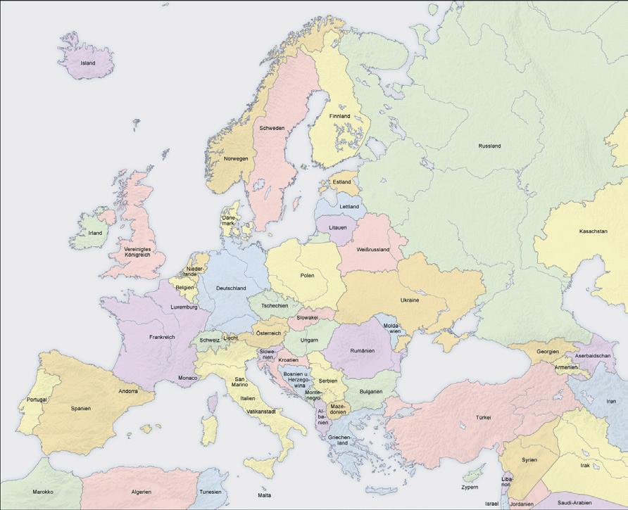 6 Vor der Vorstellung Aufgabe 3 Die Walachei In dem Film wollen die beiden Hauptfiguren in die Walachei fahren. Du siehst hier eine Karte von Europa.