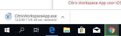 1 Installatie Citrix Workspace App Voordat u kunt inloggen moet Citrix Workspace App geïnstalleerd zijn op uw computer.