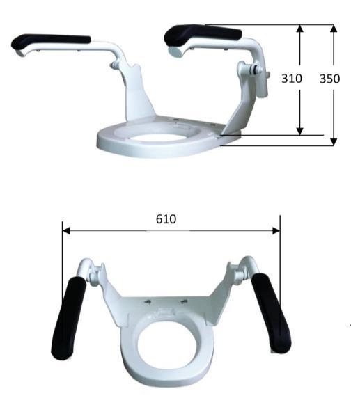 TL-8301003 Verhogingsring, geschikt voor plaatsing onder een standaard toiletzitting of zitting