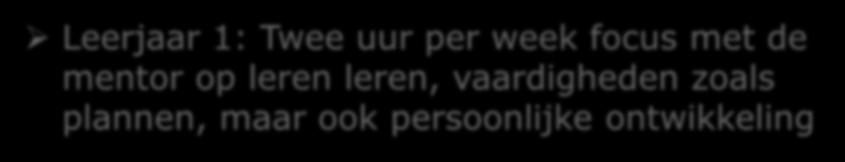 tto havo: Personal learning and thinking skills (PLTS) Leerjaar 1: Twee uur per week focus