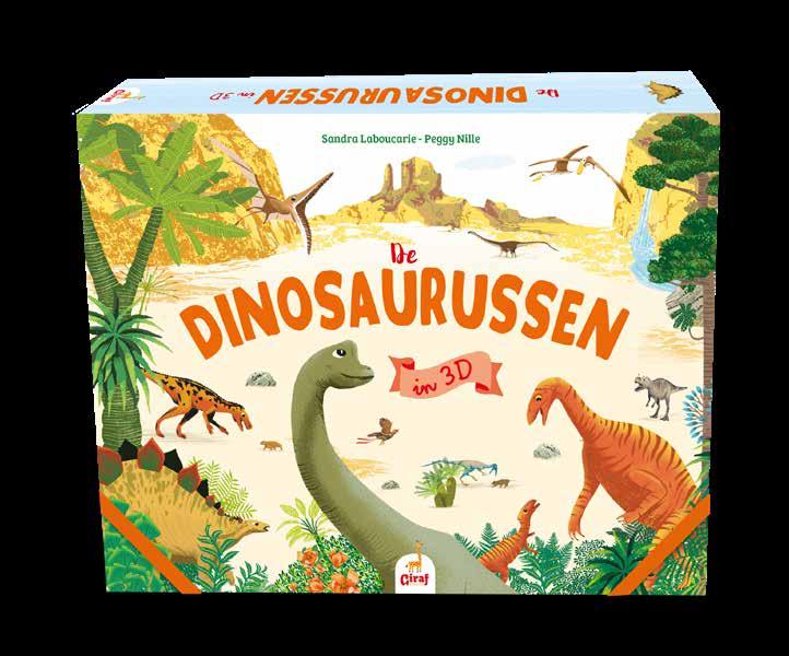 De dinosaurussen in 3D met illustraties van Peggy Nile Ga mee op archeologische expeditie, ontdek de kleinste, maar ook de grootste en meest gevaarlijke