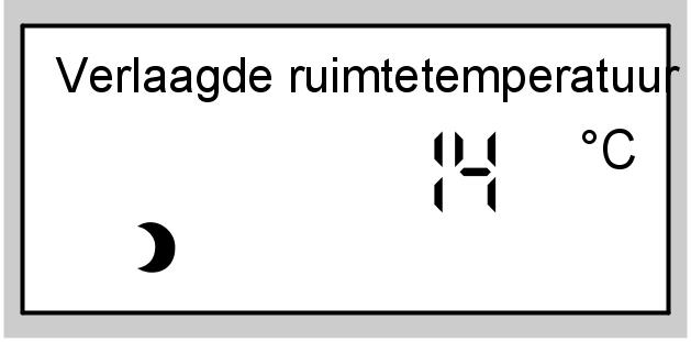 Kamertemperatuur continu instellen (vervolg) Verlaagde ruimtetemperatuur instellen Kamertemperatuur instellen Druk op de volgende toetsen: 1.!/?/ voor gewenste verwarmingscircuit. 2.