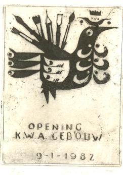 In 50 jaar van Kreatieve Werkgroep Arnhem via Werkplaats voor Kunstzinnige Ontwikkeling naar KWA -Vereniging voor Vrijetijdskunstenaars 1982 2009 2019 Vanaf nu presenteren we ons als "KWA vereniging