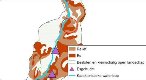 Figuur 3. Landschappelijke kernkwaliteiten Het plangebied is gelegen binnen het Esdorpenlandschap van het Westerwolde (zie figuur 3). Karakteristiek voor dit gebied zijn: a.