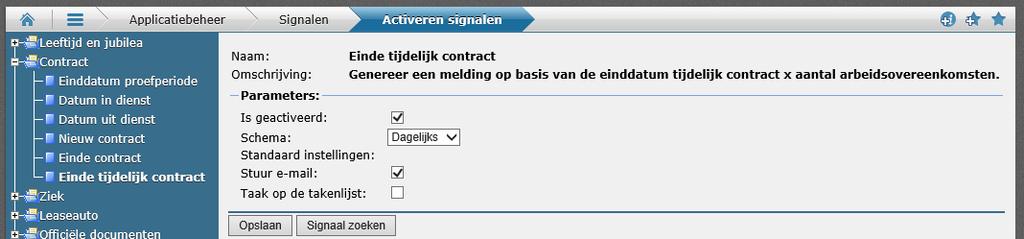 De gebruiker die de instructie wil inzien, ziet na het klikken op het beveiligingswaarschuwing: icoontje mogelijk een 2 Module Taken Nieuw signaal Einde tijdelijke contract Om de