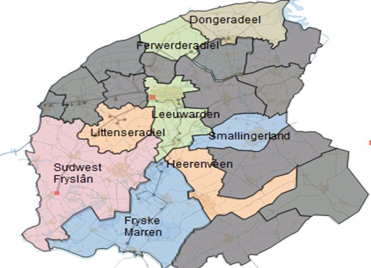 4. Overzicht gemeenten Gemeente Leeuwarden Sluit aan met 10 bruggen, de raad heeft najaar 2015 met de plannen ingestemd. De realisatie en beheersovereenkomst zijn in afronding.