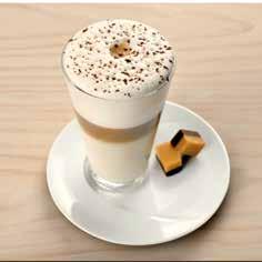 Latte macchiato met een smaakje Caramel latte Latte macchiato met een twist van caramel
