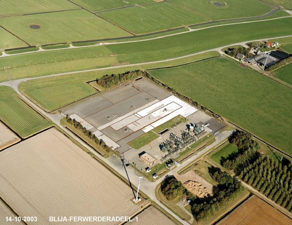 De productielocatie Blija-Ferwerderadeel-1 is gelegen in de gemeente Ferwerderadeel. Hieronder volgt een luchtfoto van de puttenlocatie en behandelingsinstallatie.