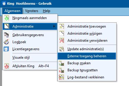 P a g i n a 28 Kies Algemeen > Administratie > Externe toegang beheren: Voer een gebruikersnaam en toegangscode in (het maakt niet uit wat u hier invult, zo lang de