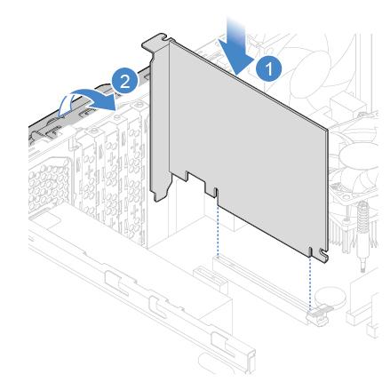 Opmerking: Als de kaart vastzit met een kaartklem, drukt u op de vergrendeling, zoals weergegeven, om deze te openen. Verwijder de kaart vervolgens voorzichtig uit de sleuf. Figuur 34.