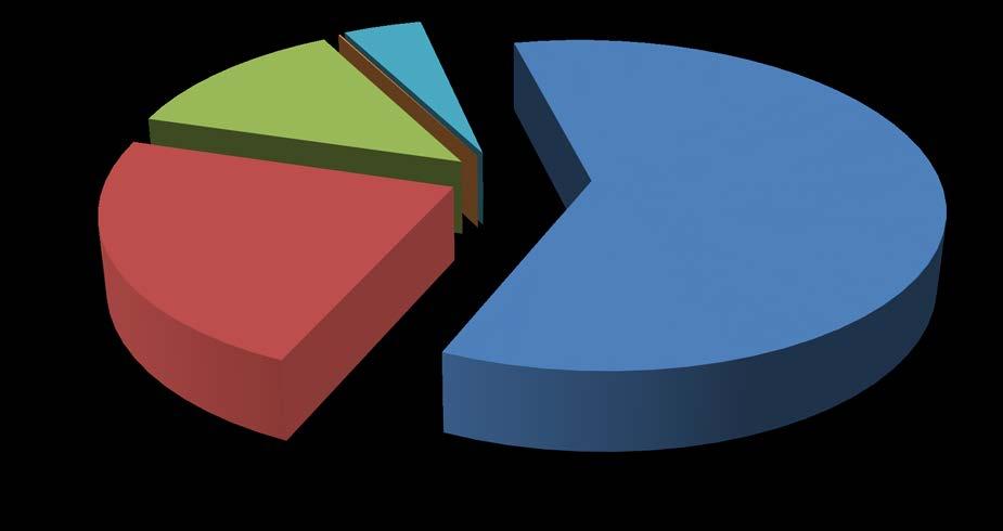 Volbloed =,7% Multi-componenten 57=4,23% Plasma 7=2,6% Plaatjes 3=22,98% Erytrocytenconcentraat 8=6,2% Volbloed Multi-componenten Erytrocytenconcentraat Plaatjes Plasma Figuur : Percentage