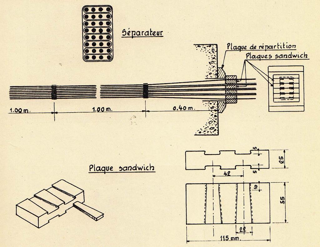 3 DE BEGINPERIODE VAN VOORGESPANNEN BETON De eerste toepassingen van voorgespannen beton dateren uit de jaren dertig van de vorige eeuw, maar tot 1945 bleven zij vrij experimenteel en uitzonderlijk.