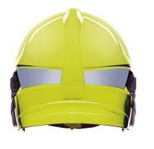 Drie instelpunten voor een optimaal draagcomfort en optimale pasvorm van bevestigd adembeschermingsmasker Randen op de helmschaal en maskeraansluiting geleiden de gebruiker bij het bevestigen van het