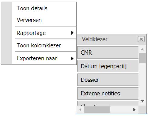 kunt ook de gegevens exporteren naar XML (zie linksboven) 7.