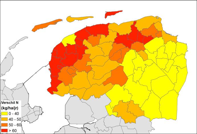 In Figuur 1 is tevens de gewenste aanvoer aan N, P, K en C gegeven (in grijs), gebaseerd op de gewenste gewasproductie en de vereiste effecten op bodemkwaliteit (het op peil houden van de