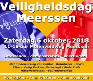 VEILIGHEIDSDAG BESCHUIT MET MUISJES Op zaterdag 6 oktober organiseert de gemeente Meerssen een Veiligheidsdag op de Molenveldweg in Meerssen. Tijdens deze Veiligheidsdag zullen tussen 11.00-16.