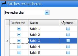 NIS release notes 20177 2017-Q1 Aan de rechterkant van het scherm zijn alle kadastrale percelen zichtbaar die in de batch zitten.