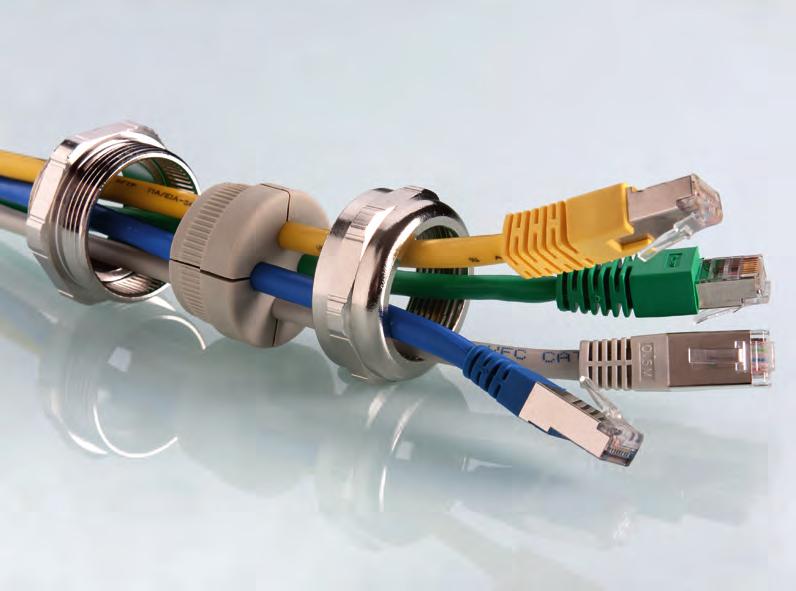 Inzetstukken voor één of meerdere kabels, platte- en speciale kabels alsook kabels met voorgemonteerde connectoren Sealing inserts for single or multiple cables, flat and special cables and for