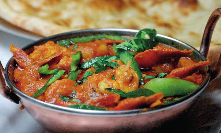 Garnaal Gerechten Alle gerechten worden geserveerd met Saffraan basmati rijst All dishes will be served with saffron basmati rice 52.Jheenga Curry 19.