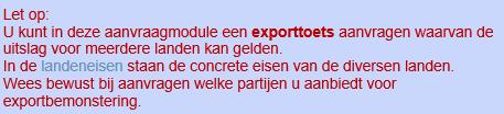 China bemonstering (B2) Plantgoedmonster door teler voor planten Exportmonster door exporteur via DKL Tijdens aanvraag via DKL ook de HPI invoeren voor