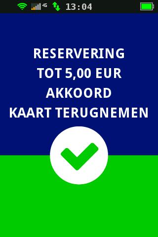 5 6 7 8 De klant voert de pincode in en bevestigt de transactie met. De klant wacht terwijl de transactie wordt uitgevoerd. De klant neemt de kaart terug. De klant geeft de automaat aan u terug.