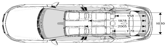 INHOUD BAGAGERUIMTE in liters (volgens ECIE-methode) Tot bovenkant achterbankleuning 490 560 532 Tot bovenkant bestuurdersstoel 987 1.
