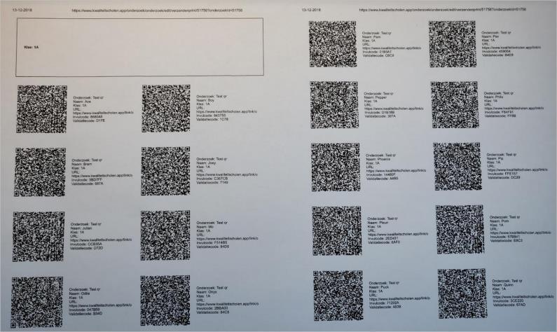 Verzenden Men kan een e-mail verzenden of de code of de QR-code printen. Zie voor het opstellen van een e- mail de uitleg bij Help/Toelichting E-mail in Kwaliteitscholen en de uitleg hierboven.