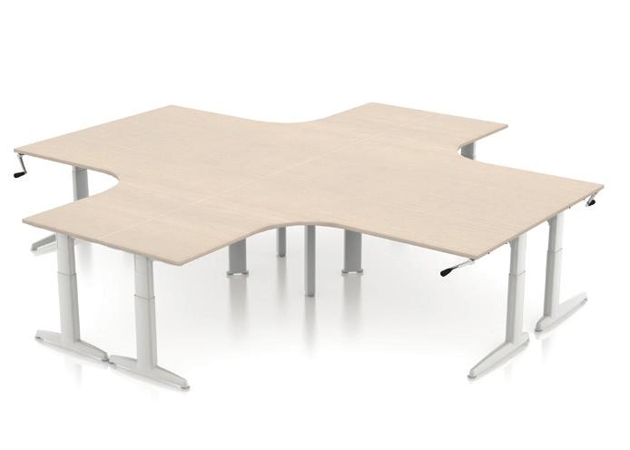 combi 200 x 80 cm Bureau delta zit/sta