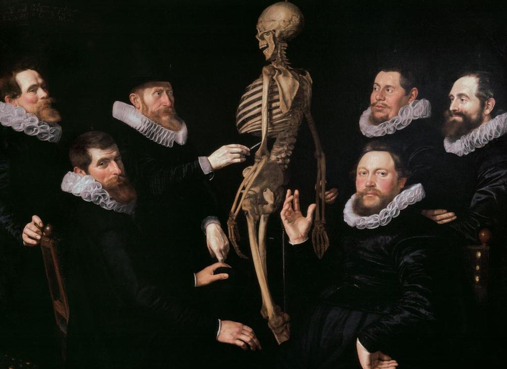 Figure 9. : Thomas de Keyser or Nicolaes Eliaszn Pickenoy, The Osteology Lesson of Sebastiaen Egbertszn, 1619.