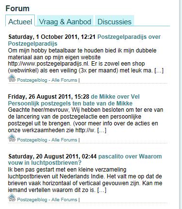 De site www.postzegelblog.nl heb ik het over. Hieronder twee willekeurige afbeeldingen van een gedeelte van de site.