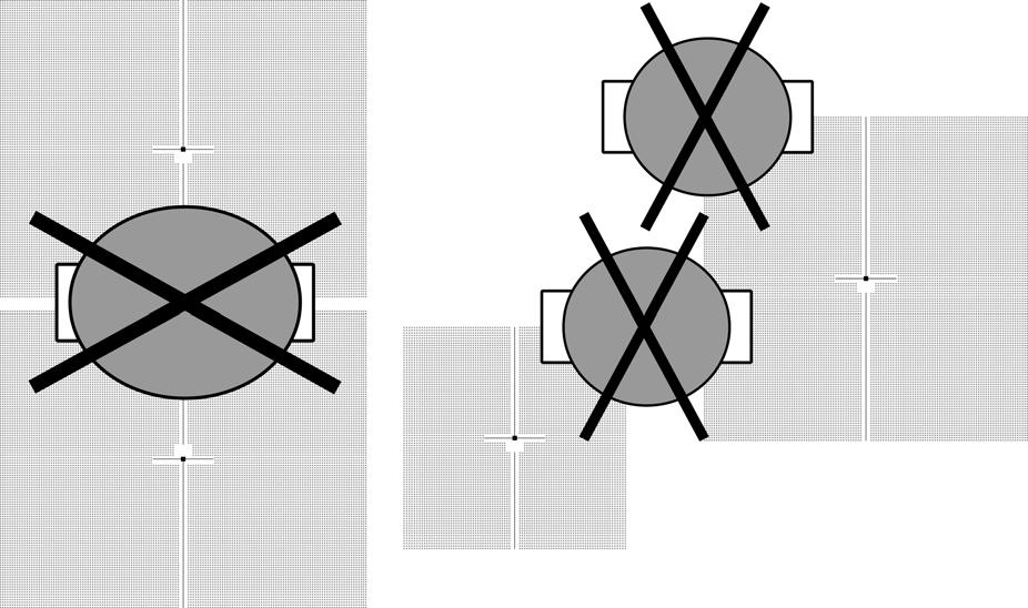 Om de Flexicook-functie te activeren, schakelt u de kookplaat in en drukt u tegelijkertijd op de 2 keuzetoetsen van de zones zoals getoond in de onderstaande afbeelding: op de displays van de twee