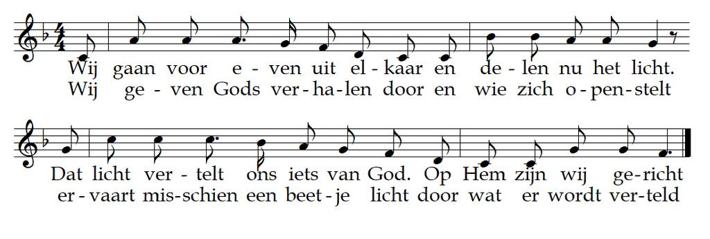 3. Nu jaagt de dood geen angst meer aan, want alles, alles is voldaan; wie in geloof op Jezus ziet, die vreest voor dood en helle niet. 4.