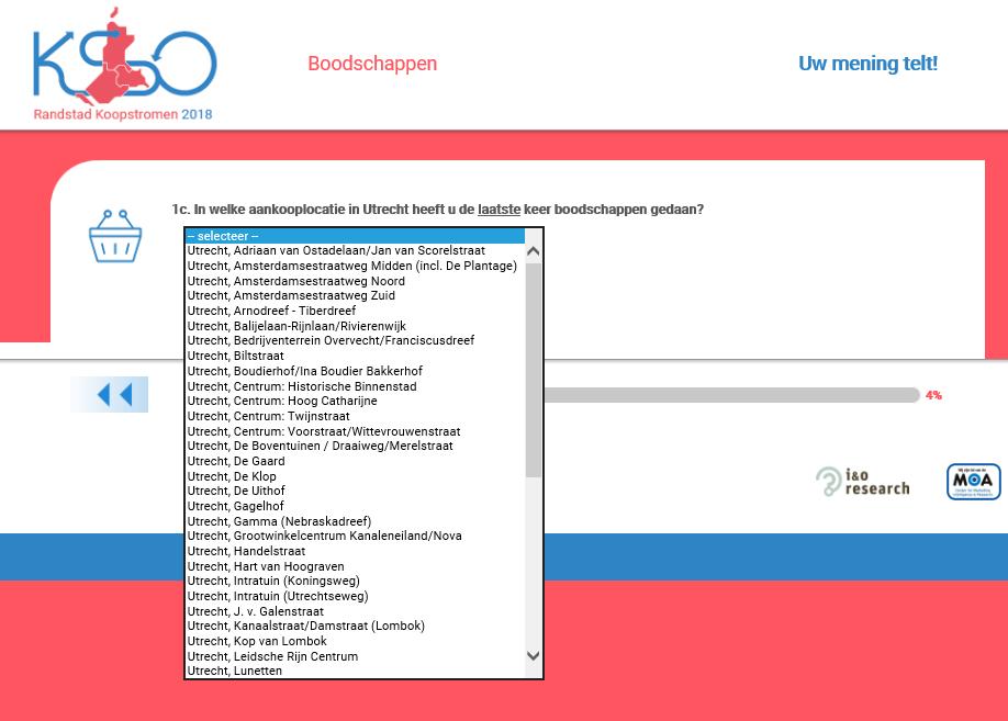 elektronica; doe-het-zelf artikelen; woninginrichting. Aankooplocaties Bij de vragen over waar de aankopen worden gedaan, kunnen respondenten een aankooplocatie kiezen.