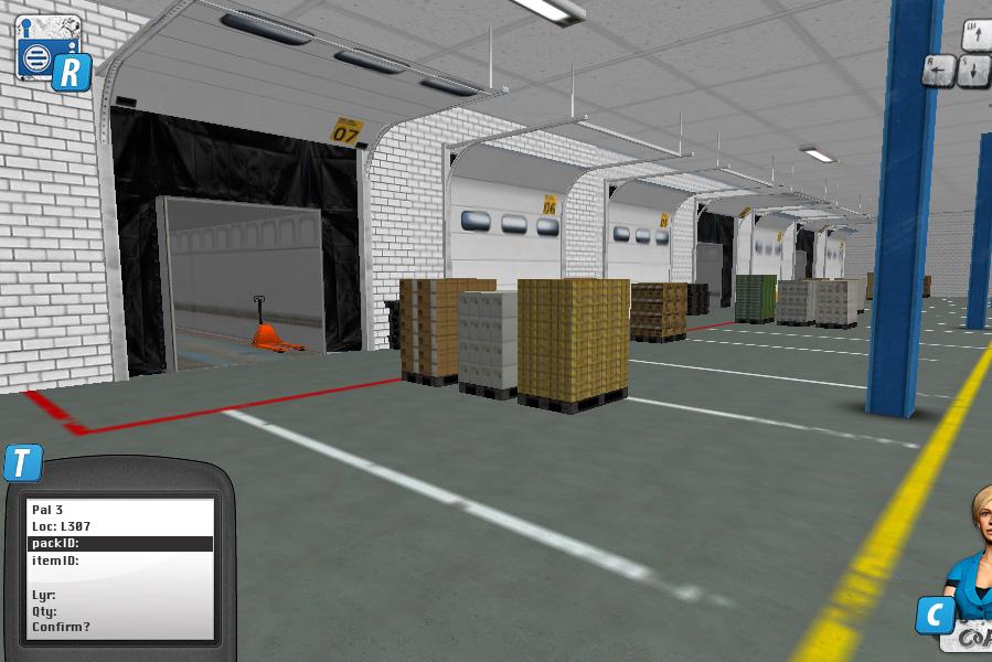 DE VIRTUAL SKILLSLAB De Virtual Skillslab Warehousetrainer is een interactieve 3D omgeving die bestaat uit een realistisch magazijn waarin studenten kunnen rondlopen en rijden.