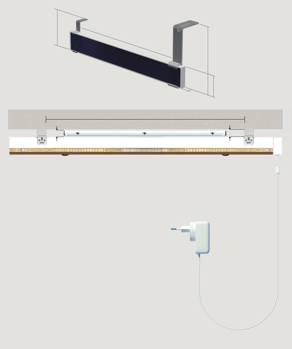 JASNO folds motor op batterijvoeding met solar (Somfy Tilt & Lift 25 RTS) 60mm 300mm 107mm 12mm 40mm min 560mm 20mm 21mm Optie: Oplader voor herlaadbare huls Het